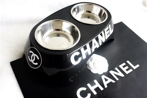 chanel dog bowls|Chanel dog collar and leash.